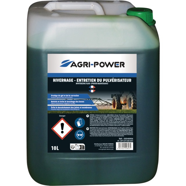 Antigel Vegetal pour Hivernage Pulverisateur Bidon 10L Agri-Power référence fournisseur 30540956